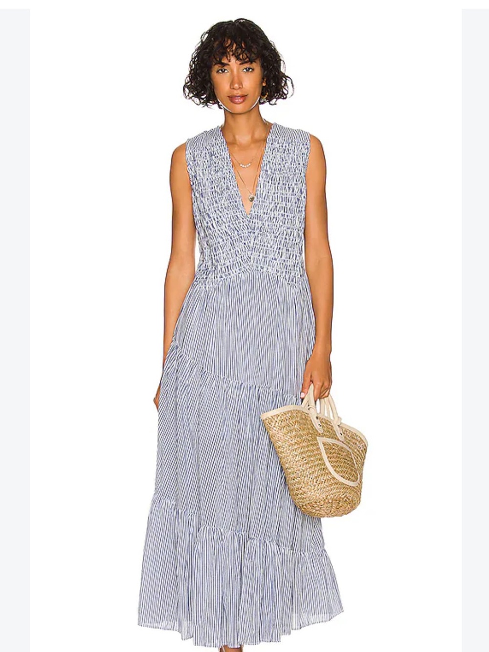FREE PEOPLE - Juno Smocked Stripe Maxi